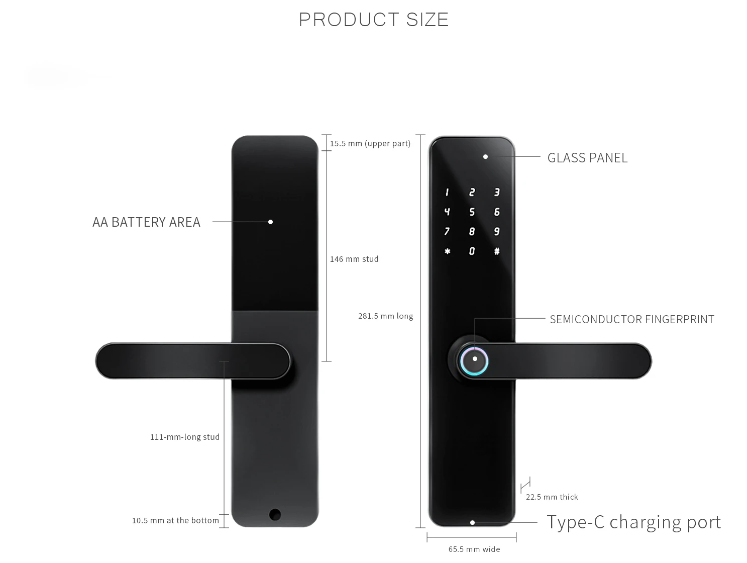 F7PRO+ 通通版一握开木门锁(TTLock) size